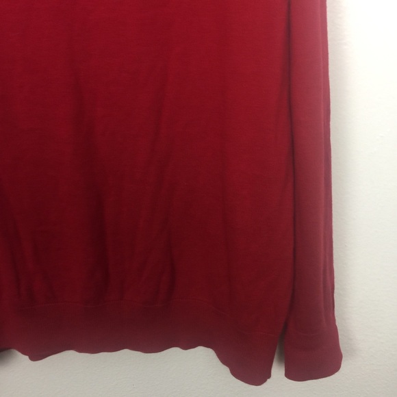 Nautica Sweater V Neck Red Men's XL Cotton Modal - Picture 7 of 8